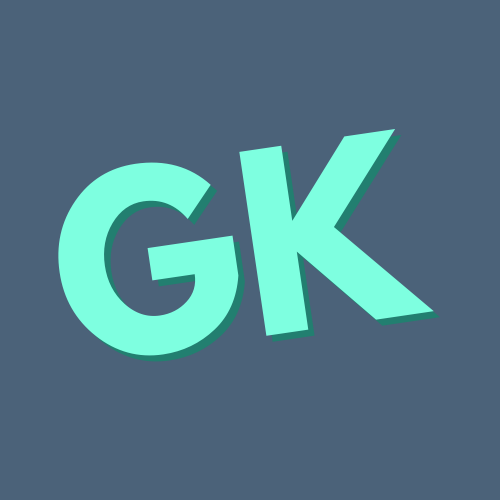 Grünes G und K auf grauen Hintergrund