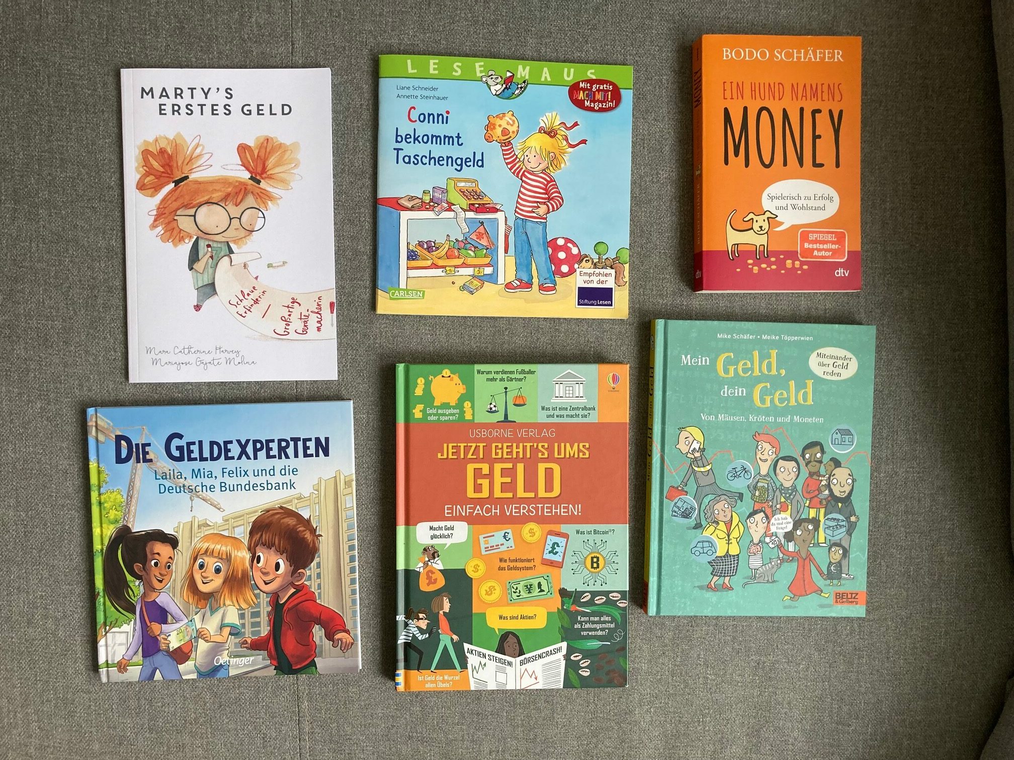 Finanzbücher für Kids zum Thema Geld, Sparen und Taschengeld